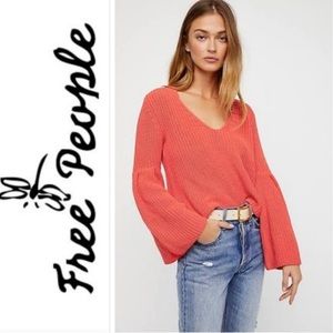 FREE PEOPLE Damsel Cotton Flare Bell Sleeve XS